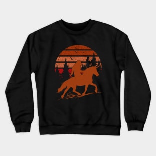 Retro Bigfoot riding unicorn Crewneck Sweatshirt